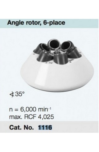 Ротор угловой 1116, 6 мест, для центрифуги Hettich EBA 21 (Hett 1116)